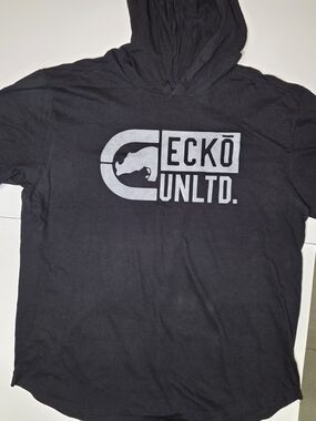 Ecko Unltd. Black Hoodie with White Logo